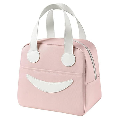 Cute Smiley Face Design Insulated Launch Bag