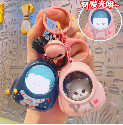 Luminous Cute Animal Backpack Keychain