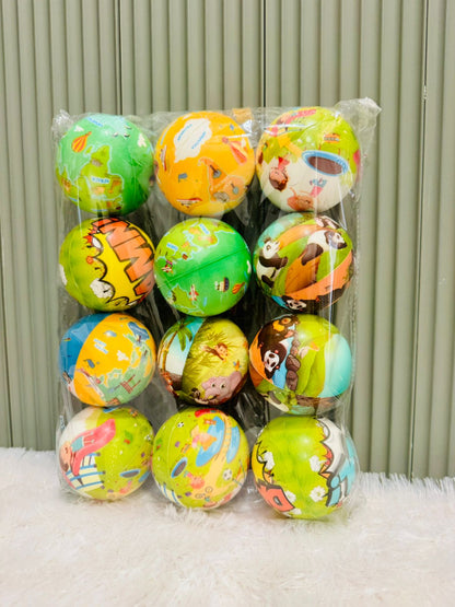 Soft Squeeze Foam Sponge Balls with Cartoon Prints