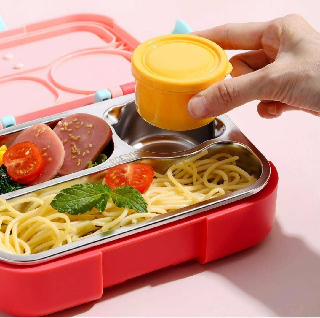 Kids Stainless Steel Lunch Box, Space Theme Design with Multiple Compartments Lunch Box