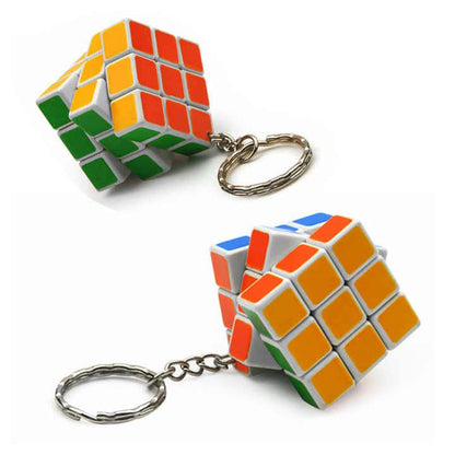 Rubik Cube Puzzle Design Keychain | 3×3 Mini Toy Keychain | Birthday Return Gift for Kids & Adults