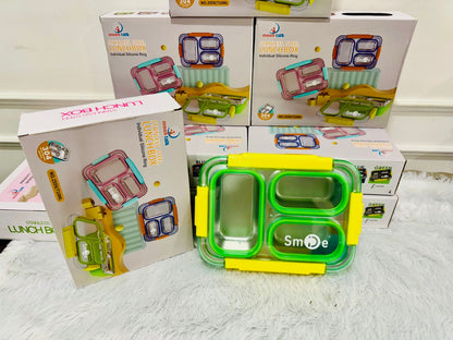 Stainless Steel 3 Compartment Lunch Box
