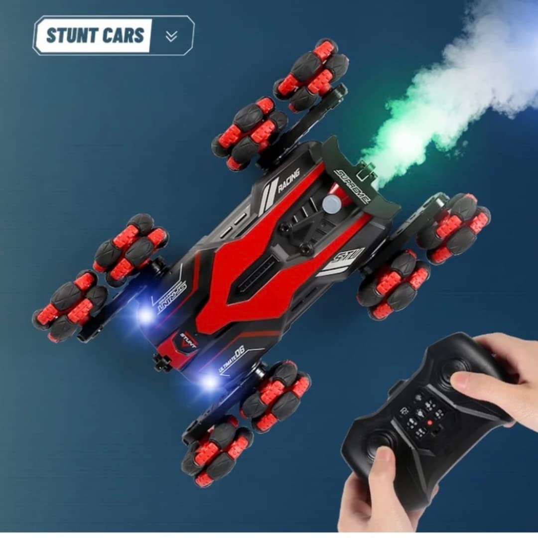Spray R/C Stunt Vehicle | Remote Control Rotating Eight Wheel Drift Car with Spray Effect