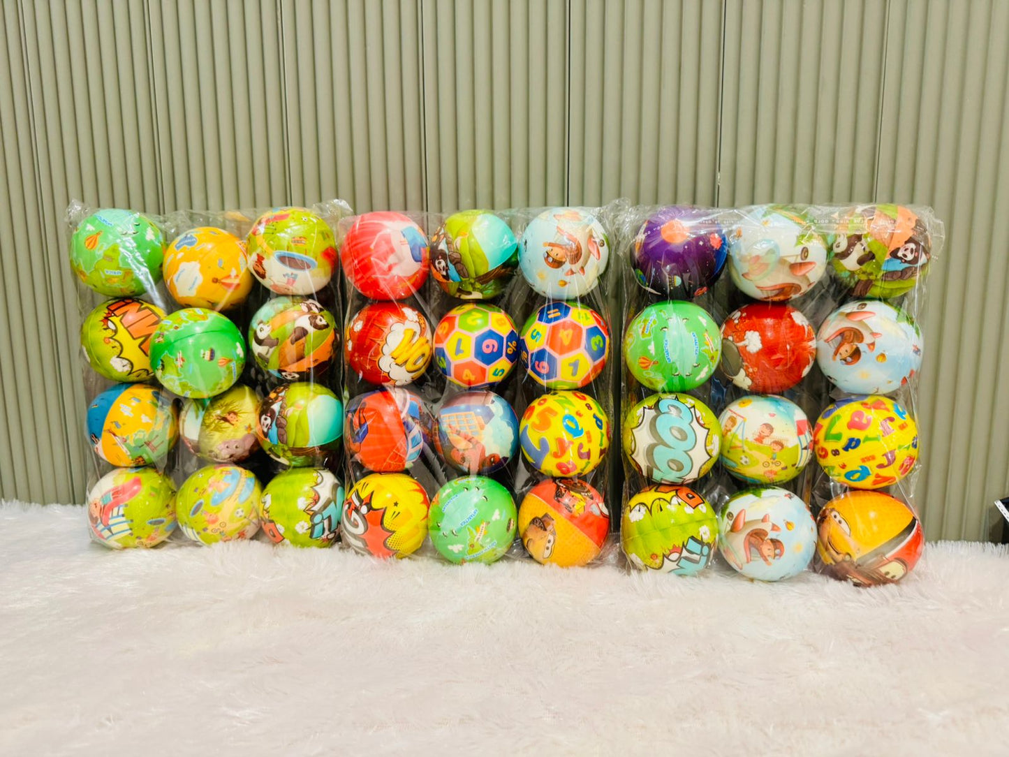 Soft Squeeze Foam Sponge Balls with Cartoon Prints