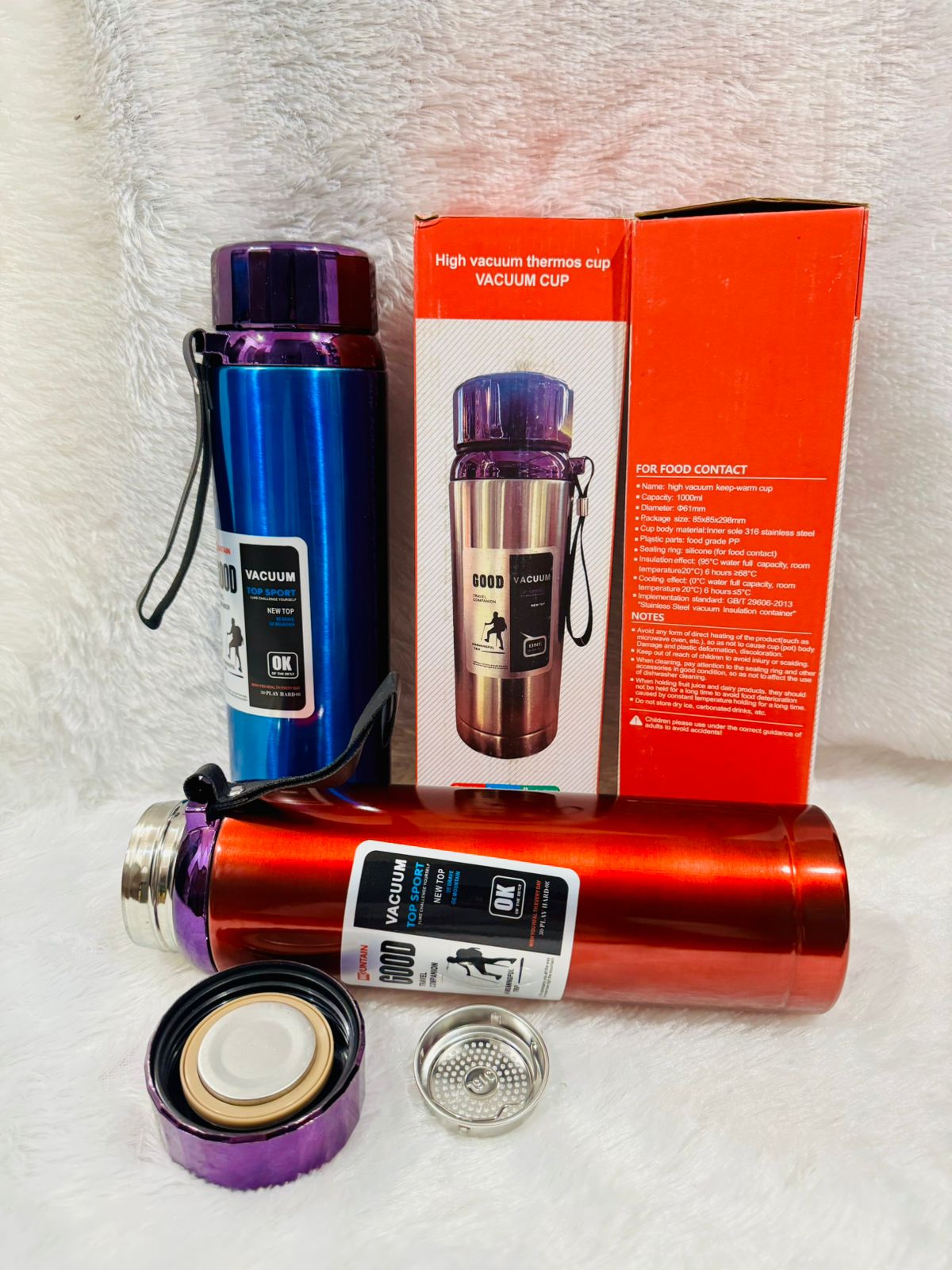 Premium Vacuum Insulated Travel Flask 1000ml