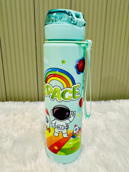 Space Themed Kids Plastic Water Bottles 900ml