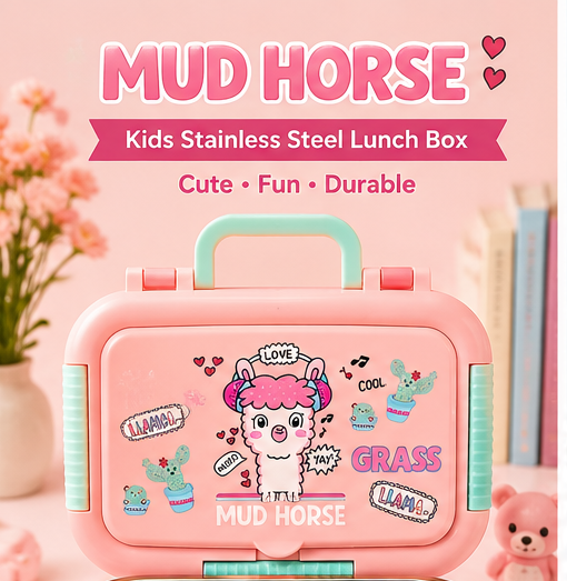 Kids Stainless Steel Lunch Box, Space Theme Design with Multiple Compartments Lunch Box