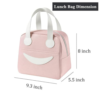 Cute Smiley Face Design Insulated Launch Bag