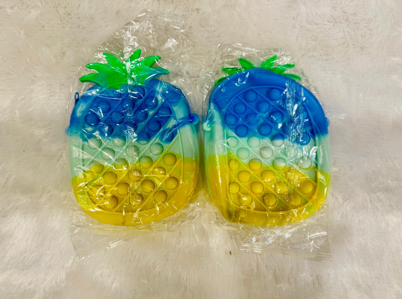 Cute Pineapple Pop-It Sling Bag | Silicone Fidget Crossbody Bag for Kids