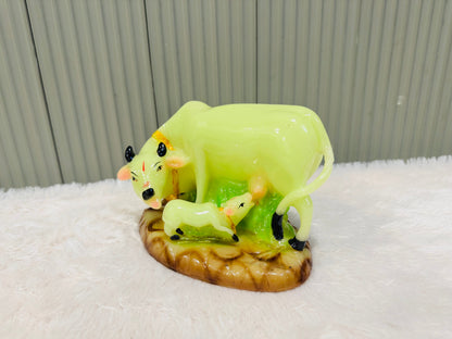 Perfy Handicrafts Kamadhenu/Gomatha/Cow with Calf - Big Size