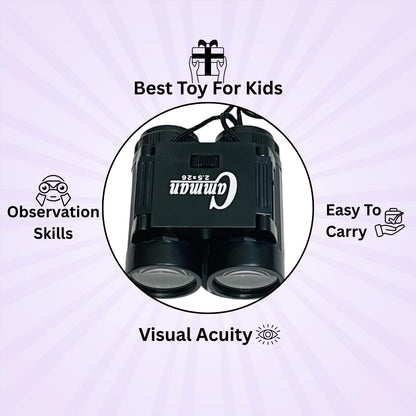 Compact Folding Binoculars for Kids & Adults | Day & Night Use Polarized Telescope with High-Performance Optics | Lightweight Outdoor Binoculars for Bird Watching, Travel, Camping & Stargazing