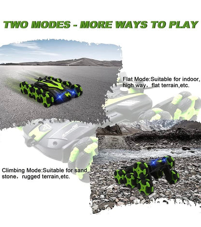 Spray R/C Stunt Vehicle | Remote Control Rotating Eight Wheel Drift Car with Spray Effect
