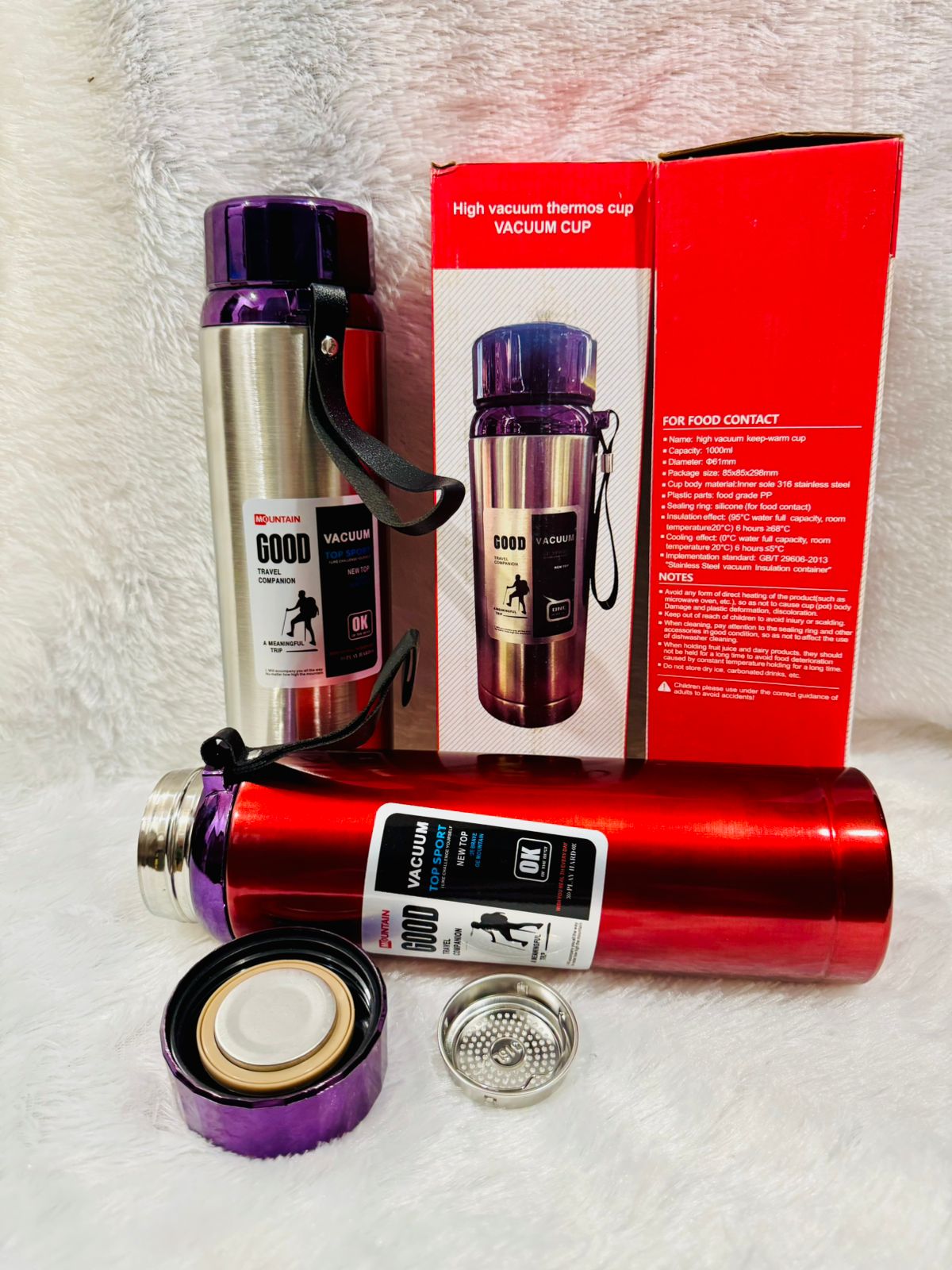 Premium Vacuum Insulated Travel Flask 1000ml