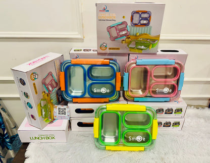 Stainless Steel 3 Compartment Lunch Box