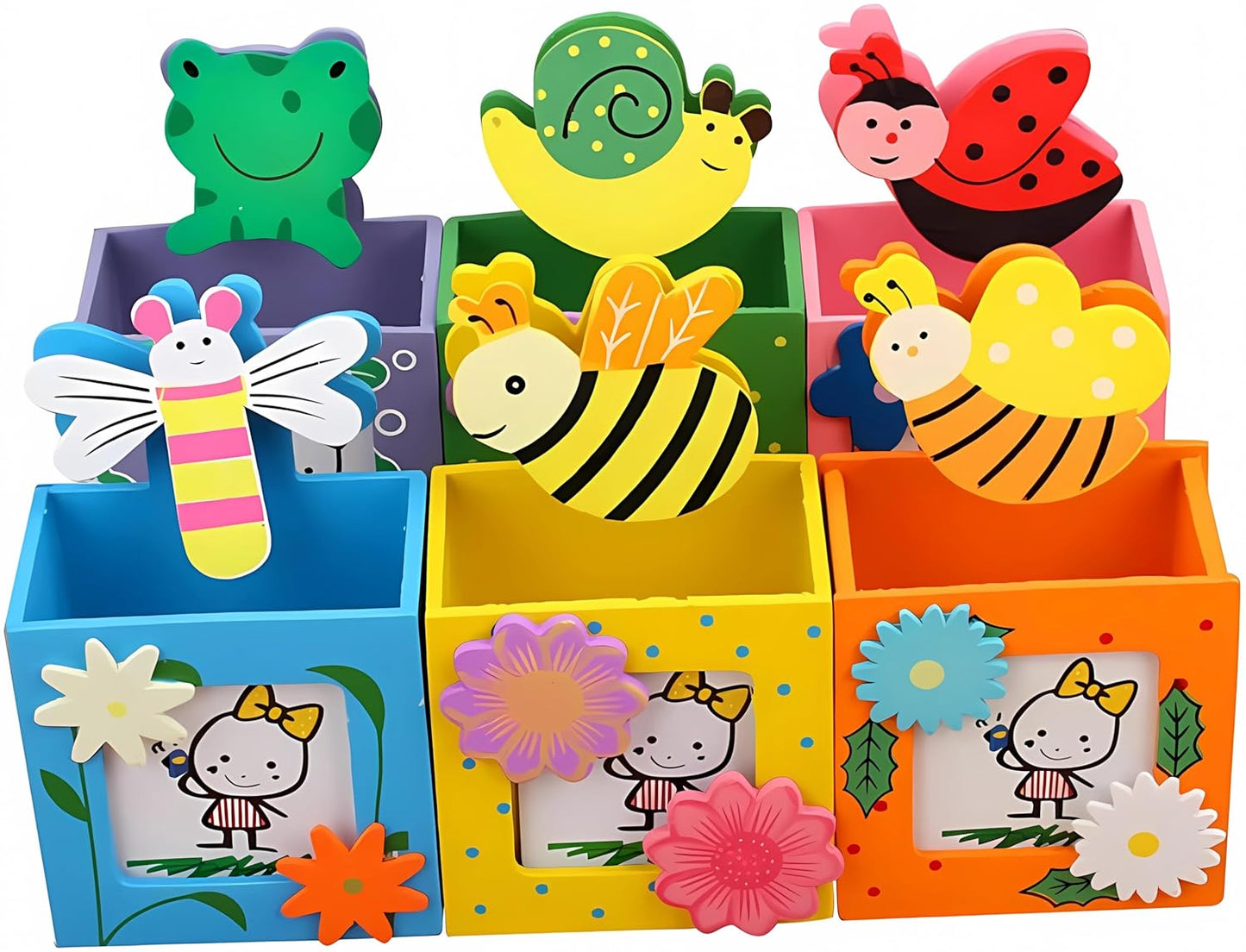 Wooden Animal Pen Stand | Cute Animal Theme | Eco Friendly | Return Gifts for Kids | Bday Returns Gift