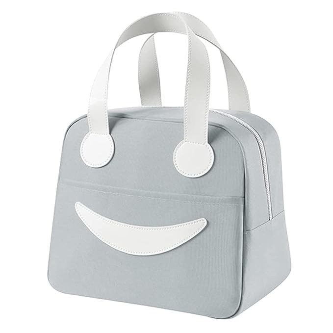 Cute Smiley Face Design Insulated Launch Bag
