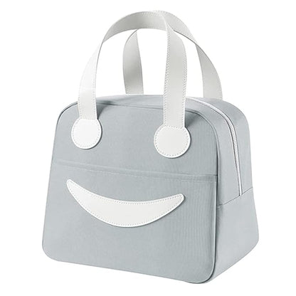 Cute Smiley Face Design Insulated Launch Bag