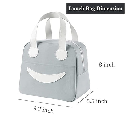 Cute Smiley Face Design Insulated Launch Bag