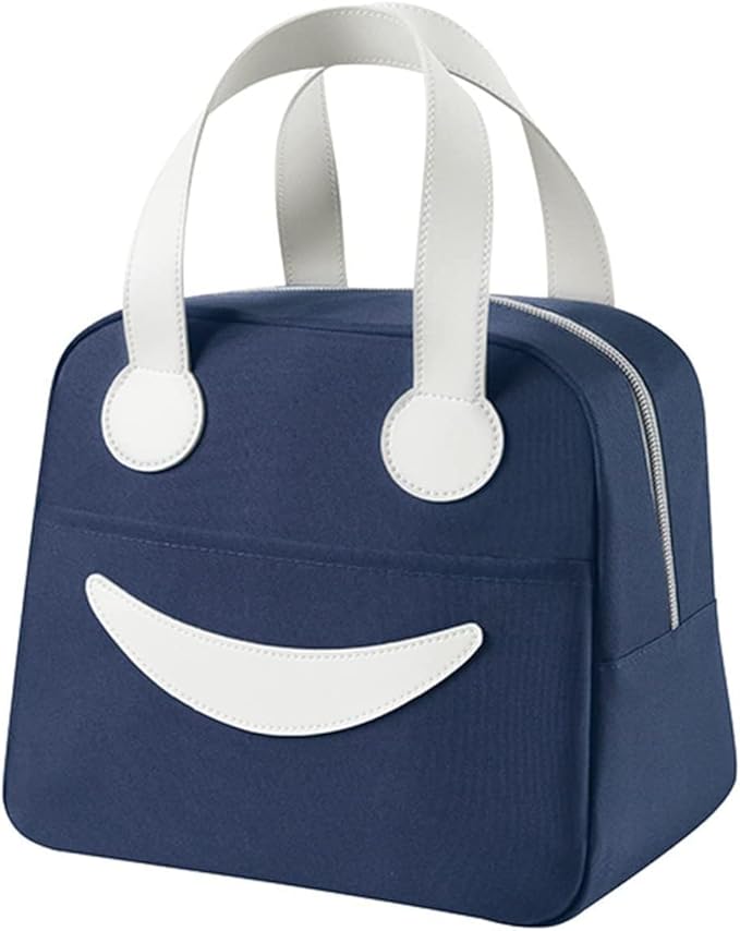 Cute Smiley Face Design Insulated Launch Bag