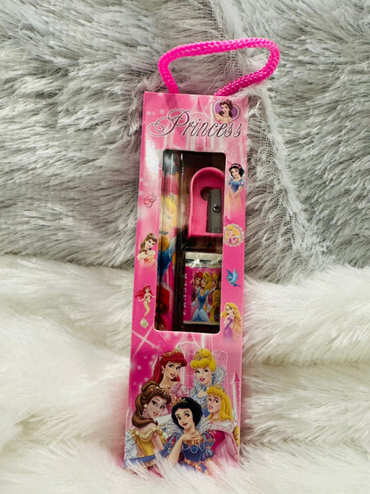 Pink princess print stationery gift pack in a hanging box