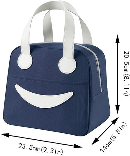 Cute Smiley Face Design Insulated Launch Bag