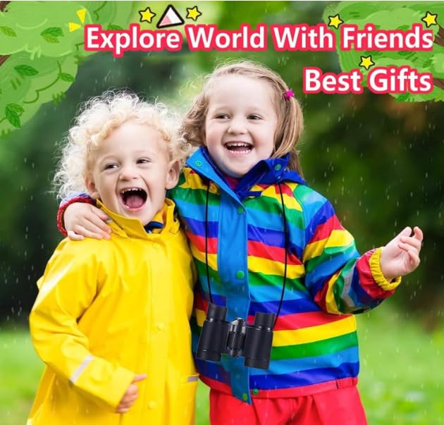 Compact Folding Binoculars for Kids & Adults | Day & Night Use Polarized Telescope with High-Performance Optics | Lightweight Outdoor Binoculars for Bird Watching, Travel, Camping & Stargazing