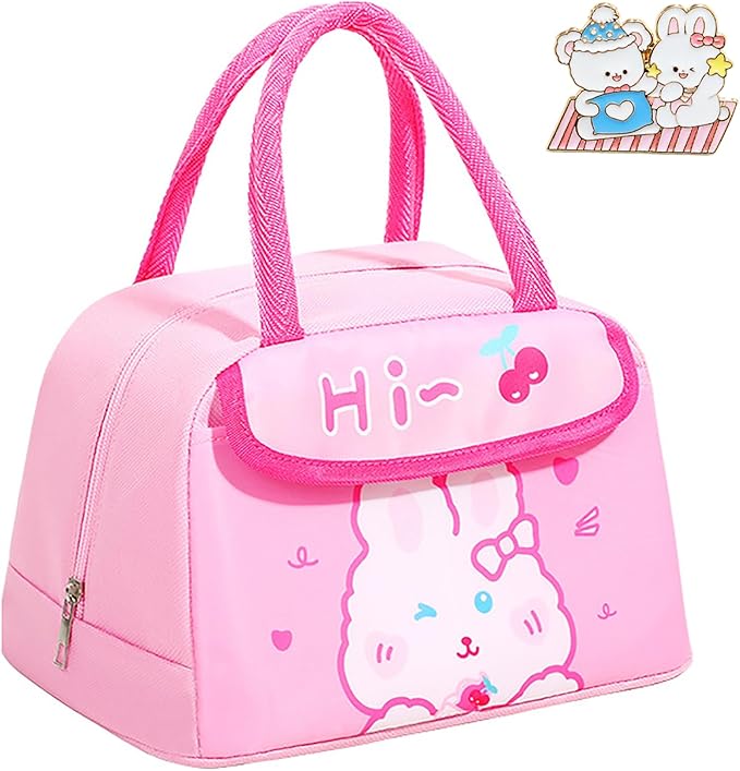 Kids Insulated Cute Bunny Lunch Bag