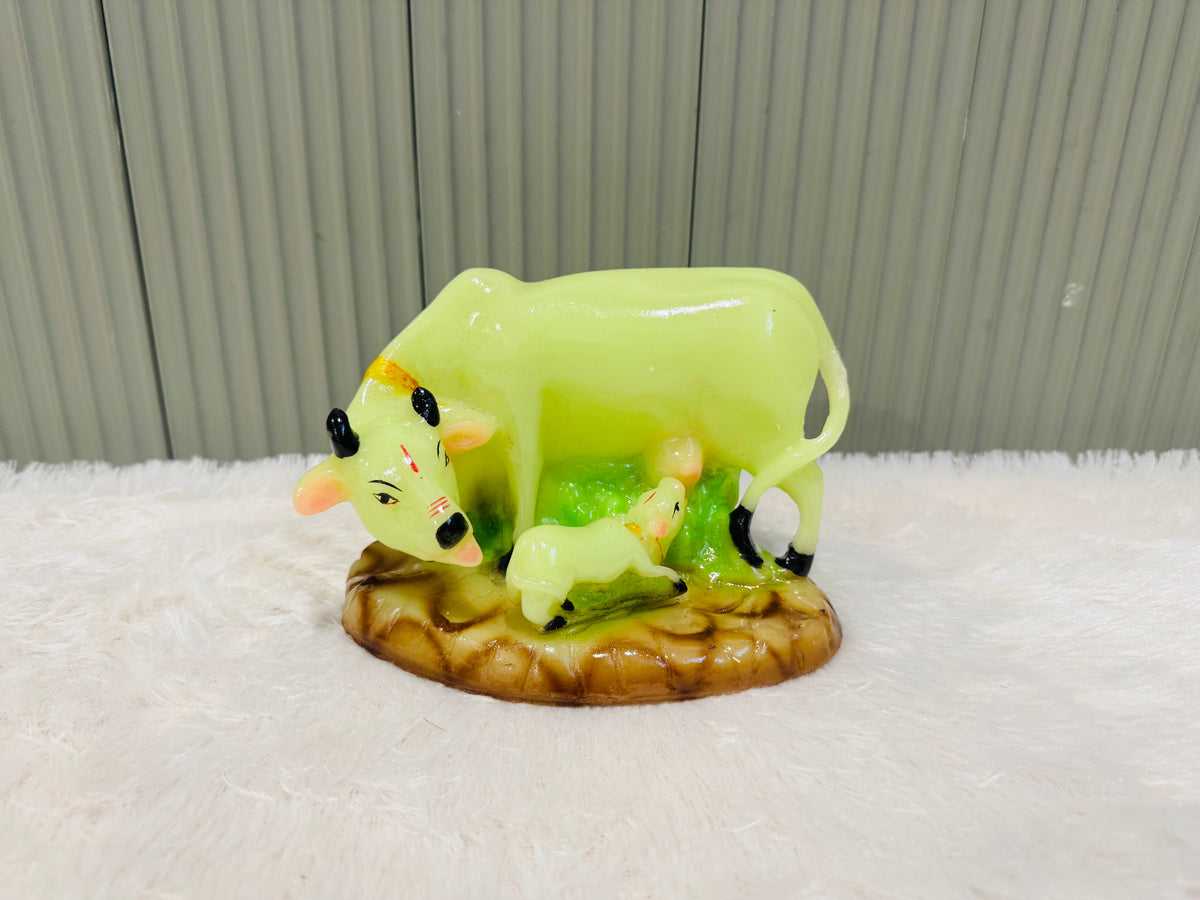 Perfy Handicrafts Kamadhenu/Gomatha/Cow with Calf - Big Size