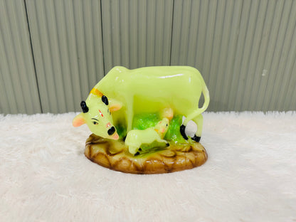 Perfy Handicrafts Kamadhenu/Gomatha/Cow with Calf - Big Size