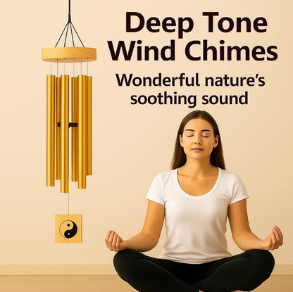 6 Pipe Wind Chimes for Home & Balcony – 28 Inch Aluminum Wind Chime with Pleasant Soothing Tones