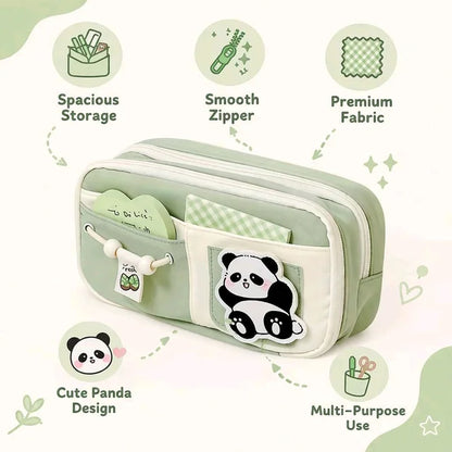 Pencil Pouch Panda - Green