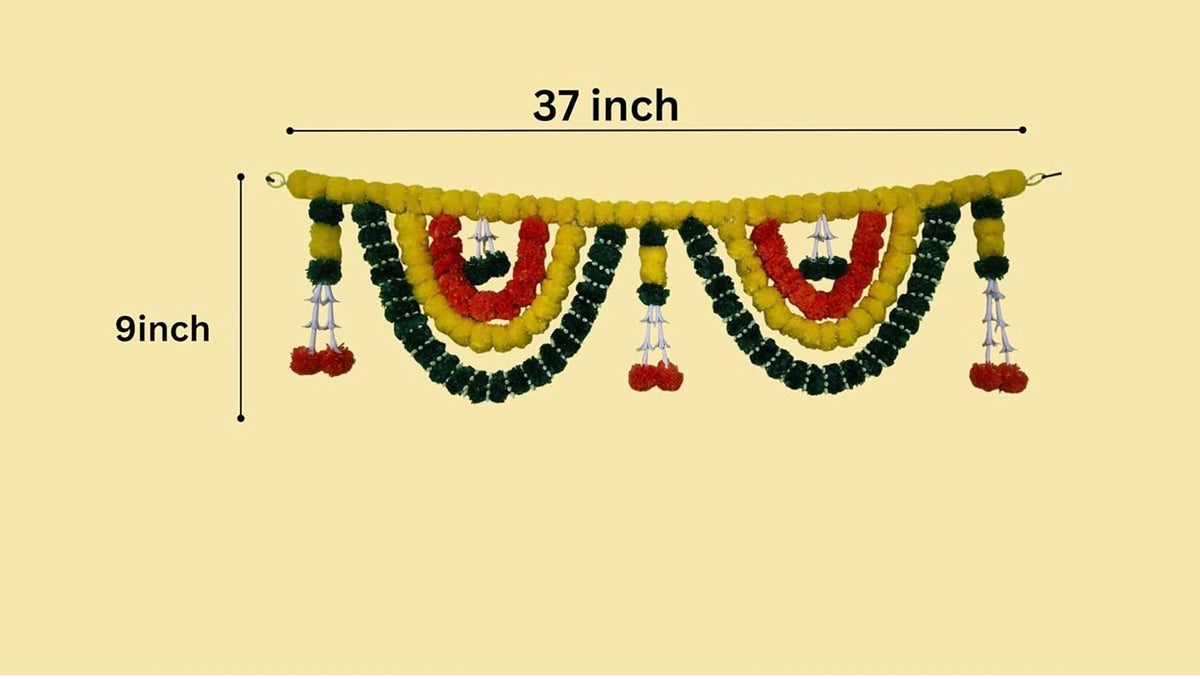 Main Door Latest Home Decoration Entrance Hanging Handmade Bandarwal Atificial Marigold Flower Garlands
