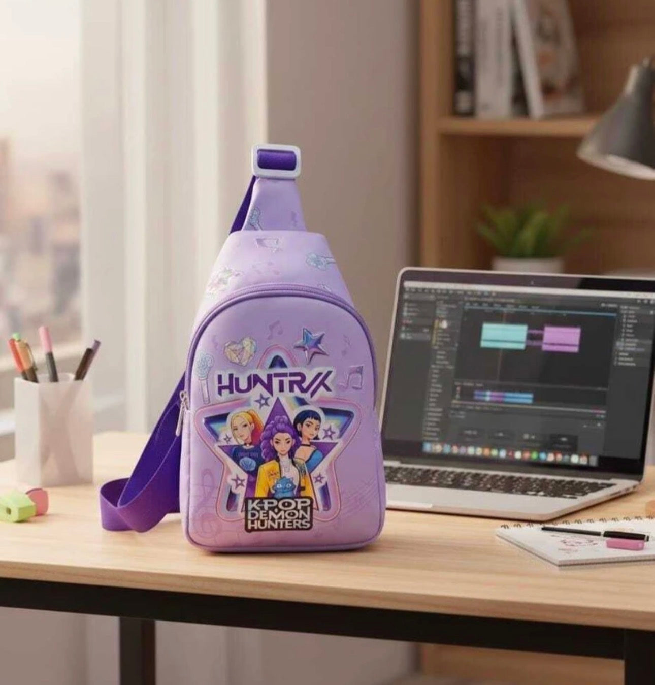 K-Pop Crossbody Chest Bag for Kids – Adjustable Strap