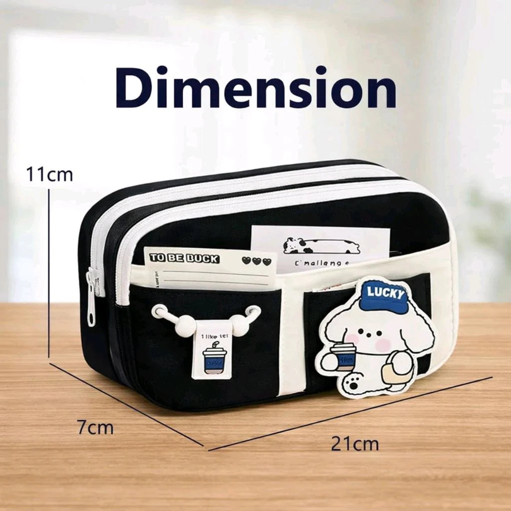 Pencil Pouch Panda - Black