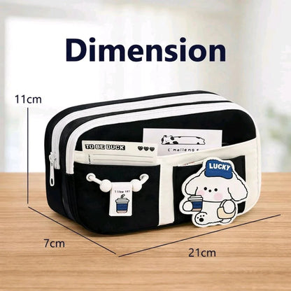 Pencil Pouch Panda - Black