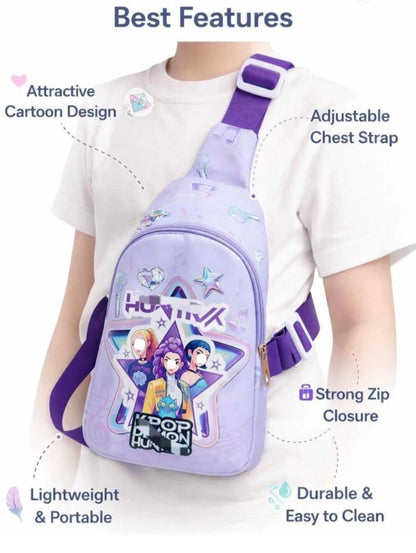K-Pop Crossbody Chest Bag for Kids – Adjustable Strap