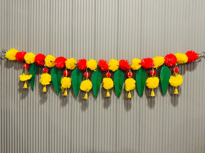 Artificial Mango Leaves & Marigold Flower Door Toran