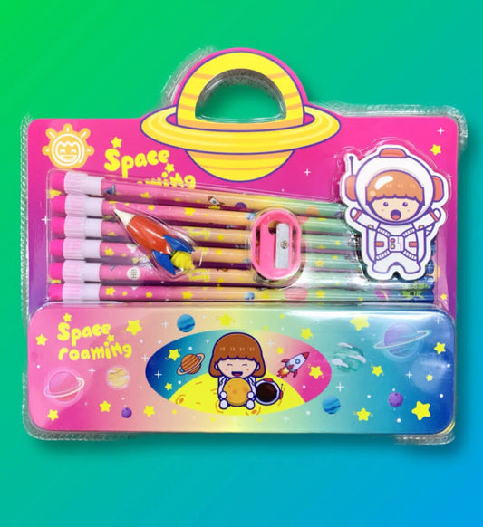Gift Set W/Pencil Box & 6 Pencil
