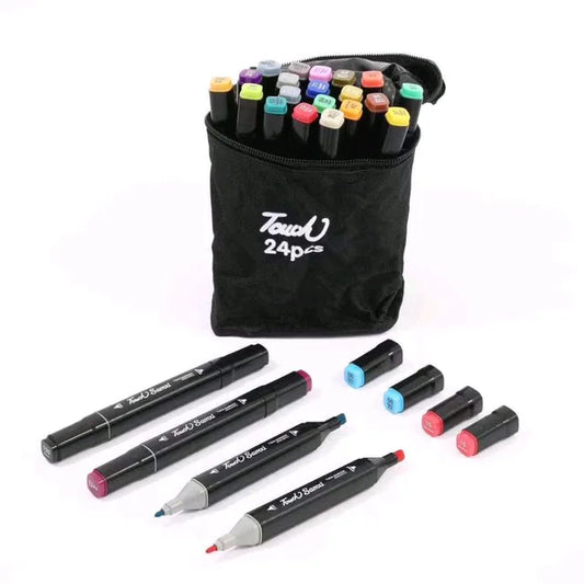 Dual Tip Markers Sketch Pen Set of 24