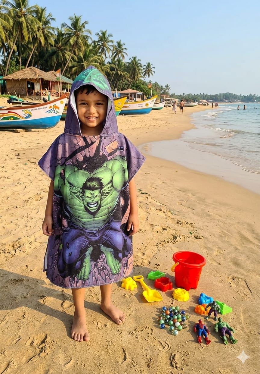 Hooded Towel for Kids | Bathrobes | Quick Dry Kids Towel | Soft Lightweight Baby Wrap for Beach