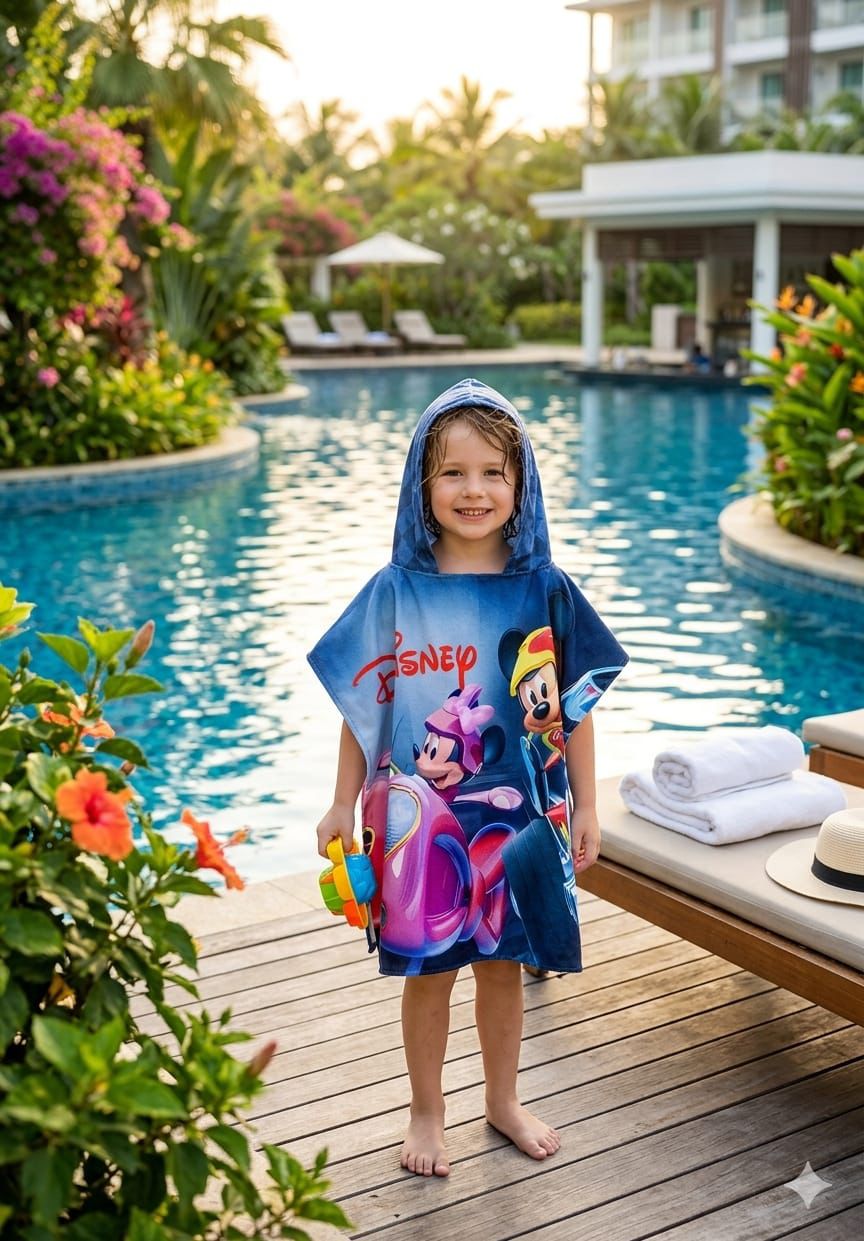 Hooded Towel for Kids | Bathrobes | Quick Dry Kids Towel | Soft Lightweight Baby Wrap for Beach
