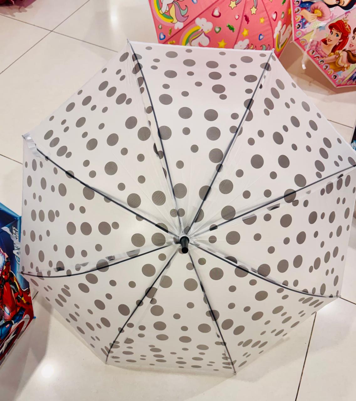 Polka Dot Printed Umbrella for Kids & Adults | Rain & Sun Protection Umbrella for School, College & Office