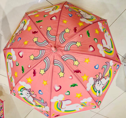 Character Print Umbrella for Kids | Colorful Cartoon Umbrella for Boys & Girls