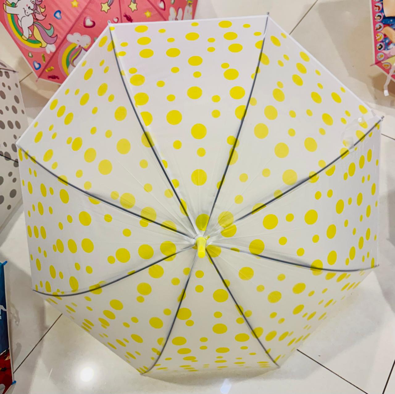 Polka Dot Printed Umbrella for Kids & Adults | Rain & Sun Protection Umbrella for School, College & Office
