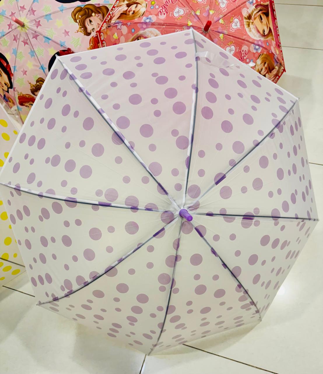Polka Dot Printed Umbrella for Kids & Adults | Rain & Sun Protection Umbrella for School, College & Office