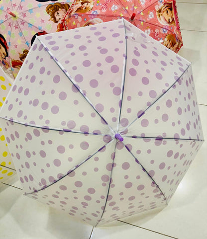 Polka Dot Printed Umbrella for Kids & Adults | Rain & Sun Protection Umbrella for School, College & Office
