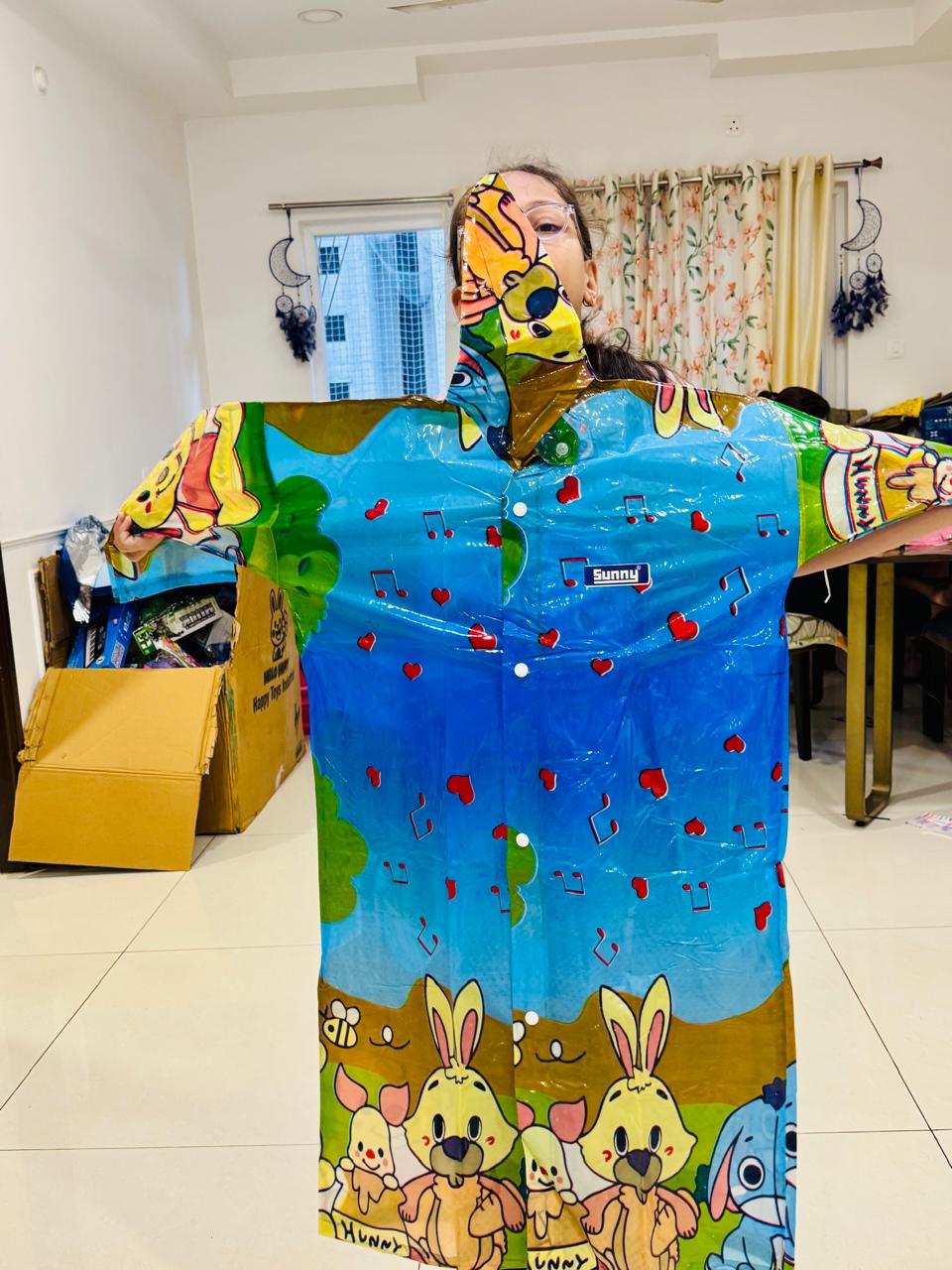 Printed Raincoat for Kids | Waterproof Cartoon Raincoat for Boys & Girls