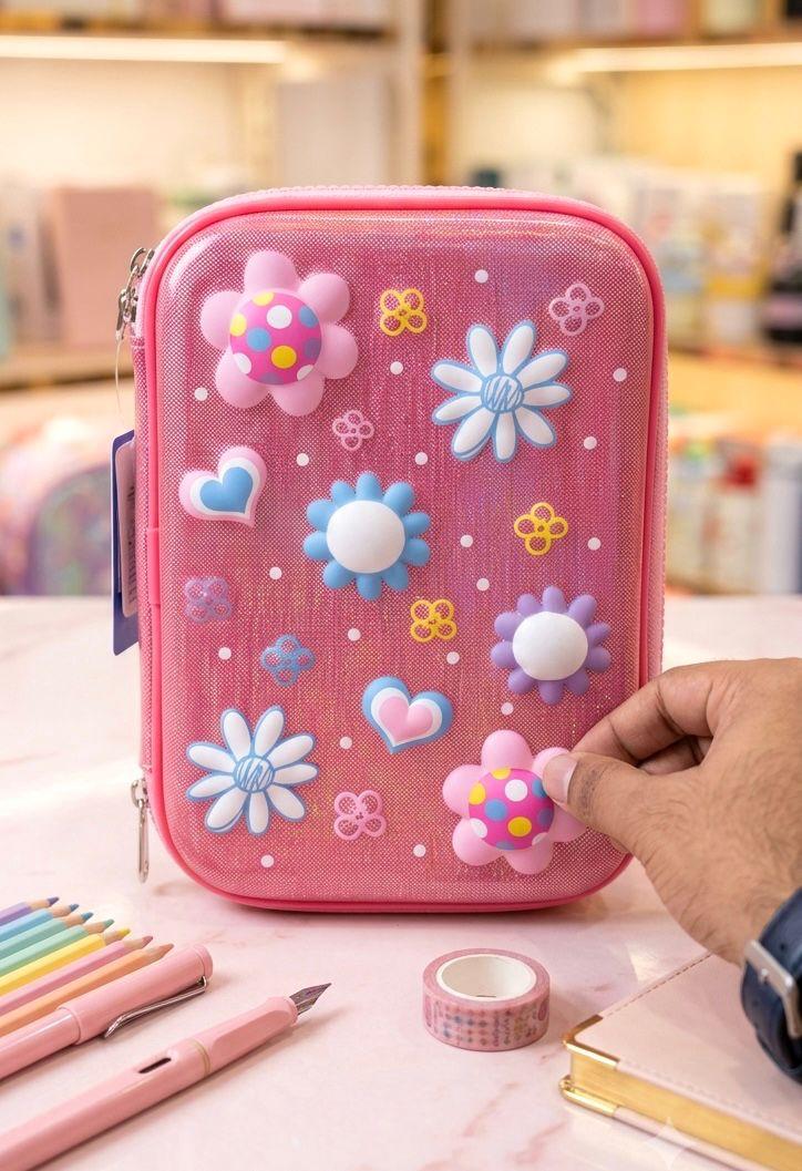 Premium Jumbo Pencil Pouch | Spacious Multi-Purpose Stationery Organizer for Kids