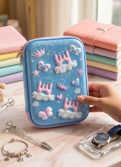Premium Jumbo Pencil Pouch | Spacious Multi-Purpose Stationery Organizer for Kids