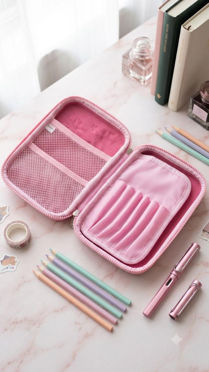 Premium Jumbo Pencil Pouch | Spacious Multi-Purpose Stationery Organizer for Kids